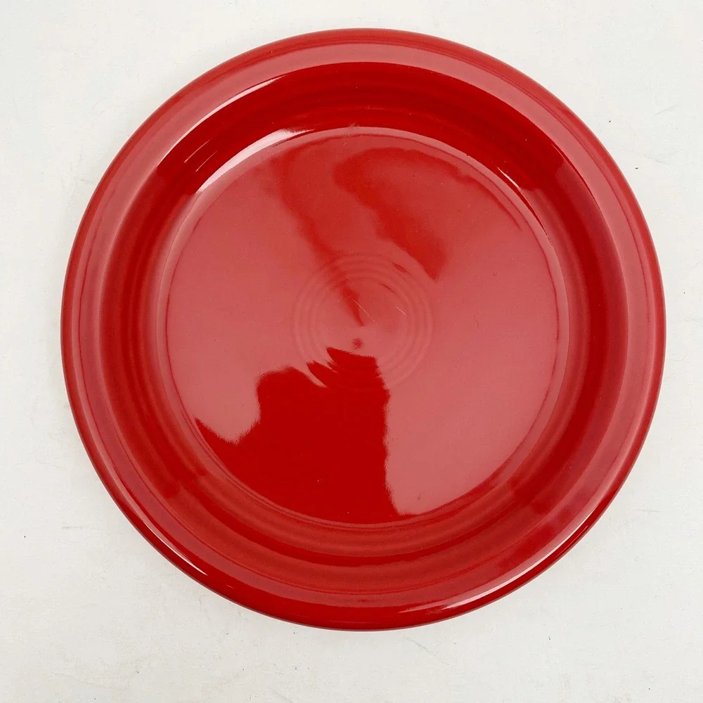 Fiesta Scarlet Red Concentric Ring Ceramic Appetizer Plate 6.5 in NEW